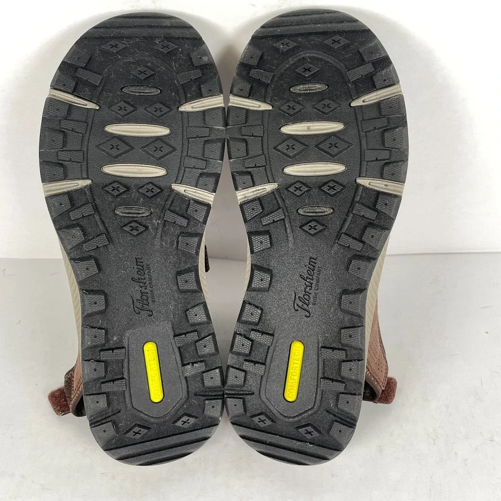 Florsheim Tread Lite Sandals Mens Size 13 M Brown Leather Textile Strappy Shoes